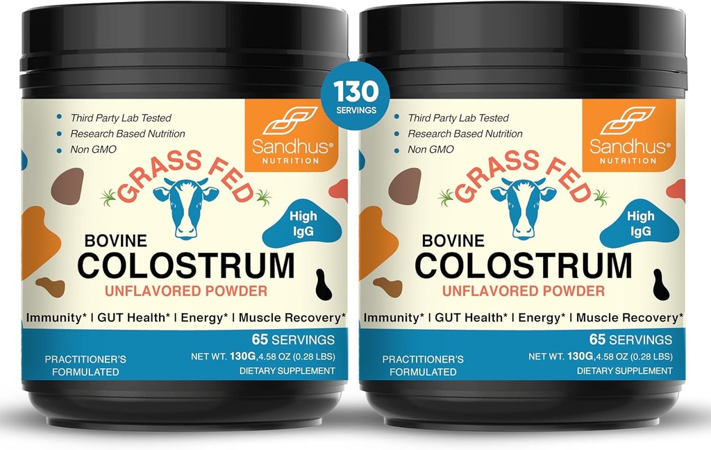 Sandhu's Grass Fed Bovine Colostrum σκόνη για τους ανθρώπους, Ενήλικες 