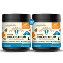 Sandhu's Grass Fed Bovine Colostrum Toz for Humans, Yetişkinler | 65 Hizmetler (Pack of 2) İnekler Tamam | Gut Health | Immunity & Muscle Recovery Support | Unflavored | for Men & Women