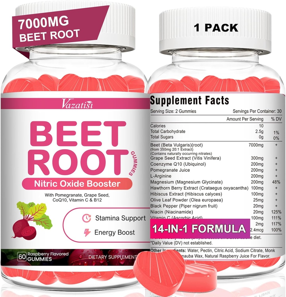 Arıt Kök Gummies - Nitrik Oksit Arıt Gummies For Circulation Support, Nitrik Çimento Üretimi - Grape Tohumu, Hawthorn Berry, Hibiscus, Organic, Non-GMO, 60 Gummies