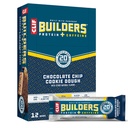 KBÜTÜNLER + Caffeine protein Bars - Chocolate Chip Cookie Dough Flavor - 20g Plant bazlı Protein - Gluten Free - Non-GMO - Low Glycemic - No Yapay Sweeteners - 2.4 oz. (12 Pack)