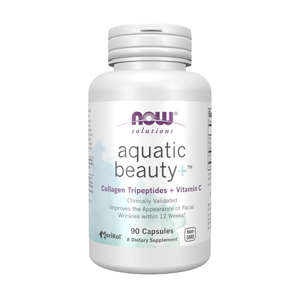 Şimdi Gıdalar Aquatic Beauty+ Capsules - Deniz Collagen ve Vitamin C Supplement for Youthful Skin*, Non-GMO, 60 Capsules