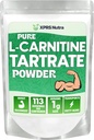 XPRS Nutra L Carnitine L Tartrate Toz - Premium Pure L Carnitine Tartrate - L-Carnitine - Vegan Dostu Bulk L Carnitine Toz - Amino Asit Supplement (4 Ounce)