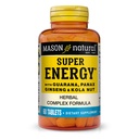 MASON NATURAL Super Energy, Guarana, Panax Ginseng & Kola Nut ile Optimal Performans & Enerji, 30 Gün Supply