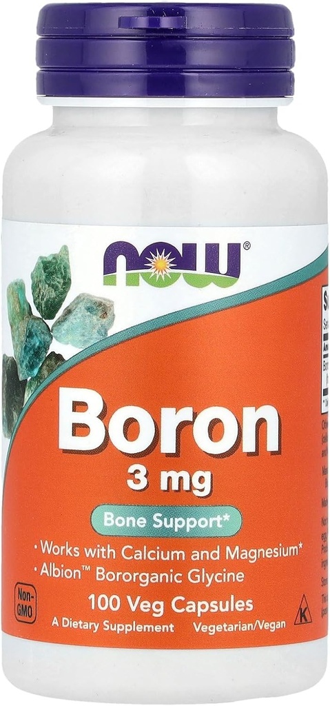 Τώρα Τροφές Boron 3mg 100 Caps