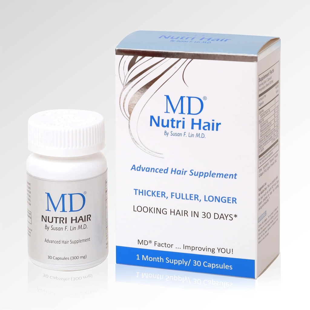 MD Nutri Saç Büyümesi Biotin (30 Capsules) | Saç Kaybı için, Saç Saç Shedding, İnceleme, Breakage & Promosyons Longer, Tier Hair