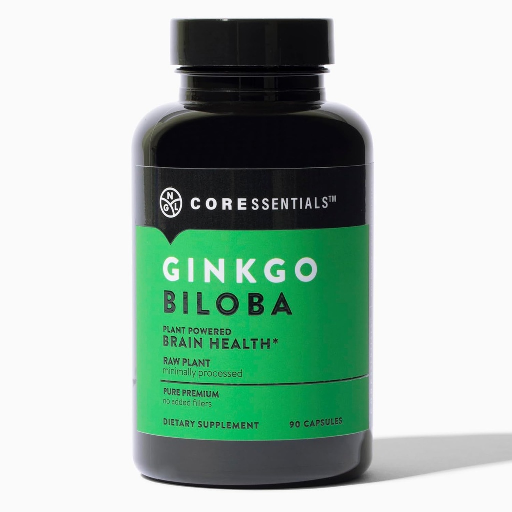 NGL Ginkgo Biloba - 90 Capsules, Plant-Powered Brain Health Supplement, Pure Premium Raw Plant Formula, Minimally Processed, NoEDIT Fillers