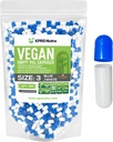 XPRS Nutra Boyutu 3 Boş Kapsüller - 500 Kont Boş Vegan Capsules - Vejetaryen Pills - DIY Sebze Kapsülü - Veggie Pill Caps (Mavi/Beyaz)