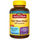 Nature Made Hair Skin and Nails with Biotin 2500 mcg, Dietary Supplement For Health Hair Skin and Nails Support, 120 Softgels, 120 Day Supply Supply