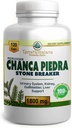 Chanca Piedra Stone Breaker | ABD'de Peru'dan Premium Chanca Piedra | 1800 mg | Stone Dissolver Crusher, Kidney & Gallbladder Destek | Liver Support, Flush,120 Vegetarian Soft Capsules