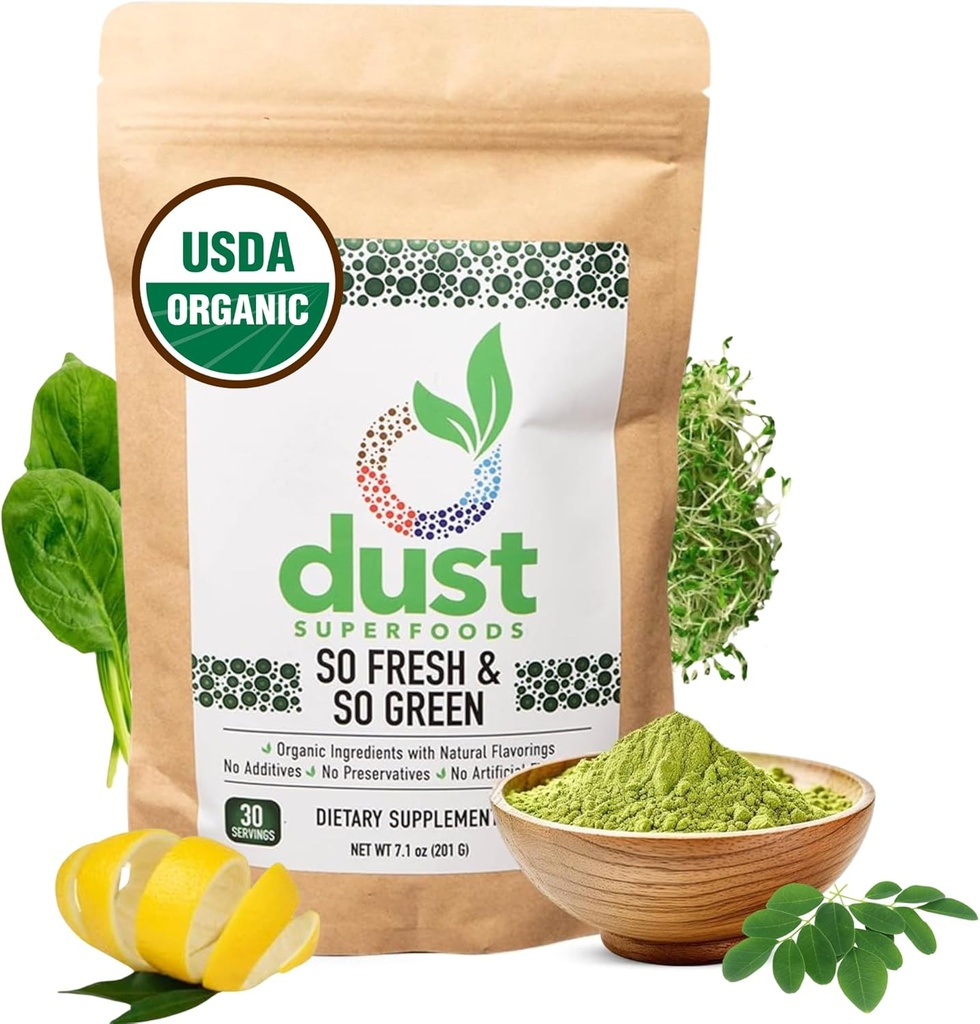 SO Fresh & SO Green Organic Greens Toz, 17 Phytonutrient-Rich Plant-Based Foods, Detoxifies Body