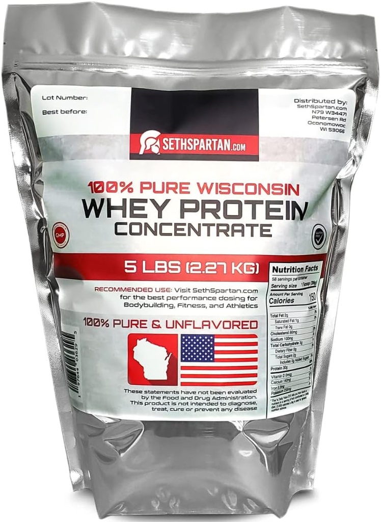 100% Pure Whey proteini - 5 LB (2.27 KG) - 30g Protein Per Scoop! - Unflavored Whey Protein - (USA Whey proteini Çin'i ithal etmedi)