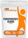 BulkSupplements.com Phosphatidylserine Powder - Fosphatidylserine Supplements.com Phosphatidylserine Powder - Phosphatidylserine Supplement, που προέρχεται από Φασόλια Σόγιας - 300mg ανά Σερβίρισμα (60mg Phosphatidylserine), 1kg (2,2 lbs) (Συσκευασία των 1)