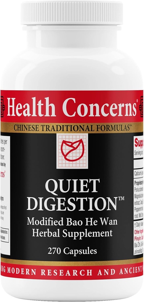 Sağlık Şikayetleri Sessiz Digestion – Upset Stomach, Gas, & Bloating – Herbal China Formula with Bao He Wan – Supplement with Poria, Barley, & Mangolia Bark - 270 Capsules