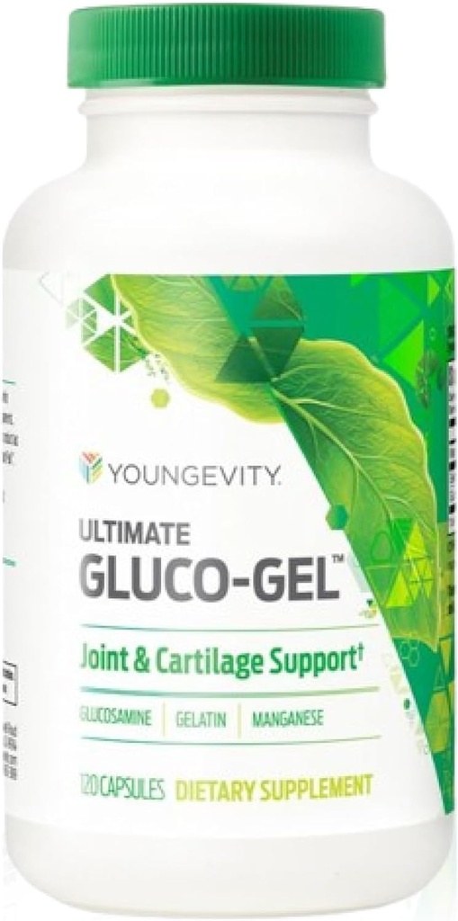 Youngevity Ultimate Gluco-GelTM – Συμπληρώματα Υποστήριξης και Καρτιού με Γλυκοσαμίνη Sulfate και Ζελατίνη – 120 Κάψουλες