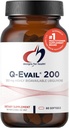 Σχέδια για την υγεία Q-Evail 200-200mg CoQ10 Εξαιρετικά βιοδιαθέσιμη Ubiquinone - Συνένζυμο Q10 με MCT + Μικτές Τοκοφερόλες για την προώθηση της ανώτερης απορρόφησης - Μη GMO (60 Softgels)