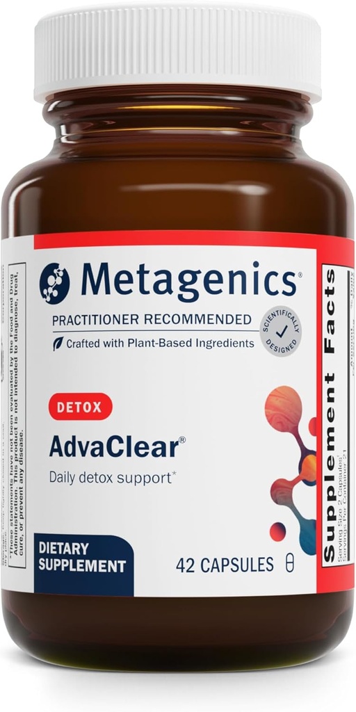Μεταγονική AdvaClear - Καθημερινή υποστήριξη Detox με βιταμίνες Β, ψευδάργυρος & παντοθενικό οξύ - Υποστηρίζει το ήπαρ και την ανοσοποιητική υγεία * - Μη ΓΤΟ, χωρίς γλουτένη, Vegan - GMP Certified Facility - 42 κάψουλες