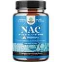 Natures Craft NAC Supplement N-Acetyl Cysteine - Vegan High Abxia NAC 600 mg per Service Capsules - Glutathione Precursor for Liver Cleanse Detox & Repair Plus Lung Health - 90 Count