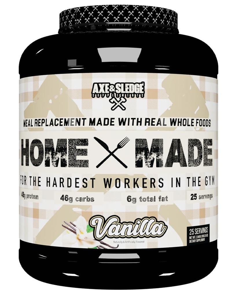 Axe & Sledge Supplements Home Made Whole-Foods-Based Mealchange Toz, 25 Hizmet ( 1) (Vanilla)