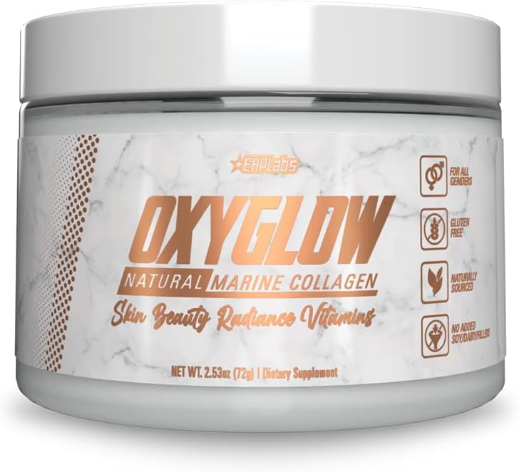 EHP Laboratuvarları OxyGlow Natural Marine Collagen Toz - Hydrolyzed Marine Collagen Powder Toz - Skin Elasticity & Companyness, Accelerates Nail Büyüme ve Saç Güçleri, 30 Serves (Unflavored)