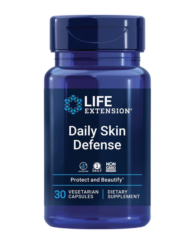 Life Extension Daily Defense, Vitamin C, ceramides, Rosemary, Lemon Verbena, βοηθά στην καταπολέμηση του οξειδωτικού στρες & την εμφάνιση των ρυτίδων, χωρίς γλουτένη, άπαξ ημερησίως, μη ΓΤΟ, χορτοφάγων, 30 κάψουλες