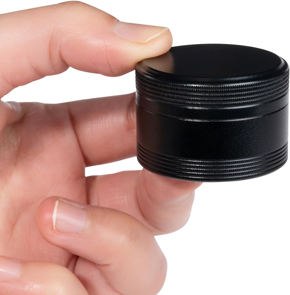 XHT Küçük Yuvarlak Siyah Pill Box - Tek Su geçirmez Pill Konteyner Pocket & Purse, Travel Medicine Organizer, Compact Alüminyum Pillbox Sahibi İlaçlar için, Fish Oil Oil