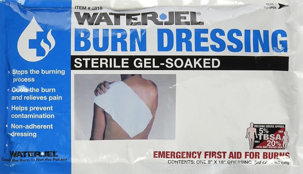 Su Jel Emergency Burn Dressing, 8" x 18"