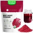 Kate Naturals Organic Beet Root Toz, Smoothies, Baking & Juice. Raw Beetroot Superfood & Natural Red Food Coloring (8oz, Non-GMO, Earthy Flavor)