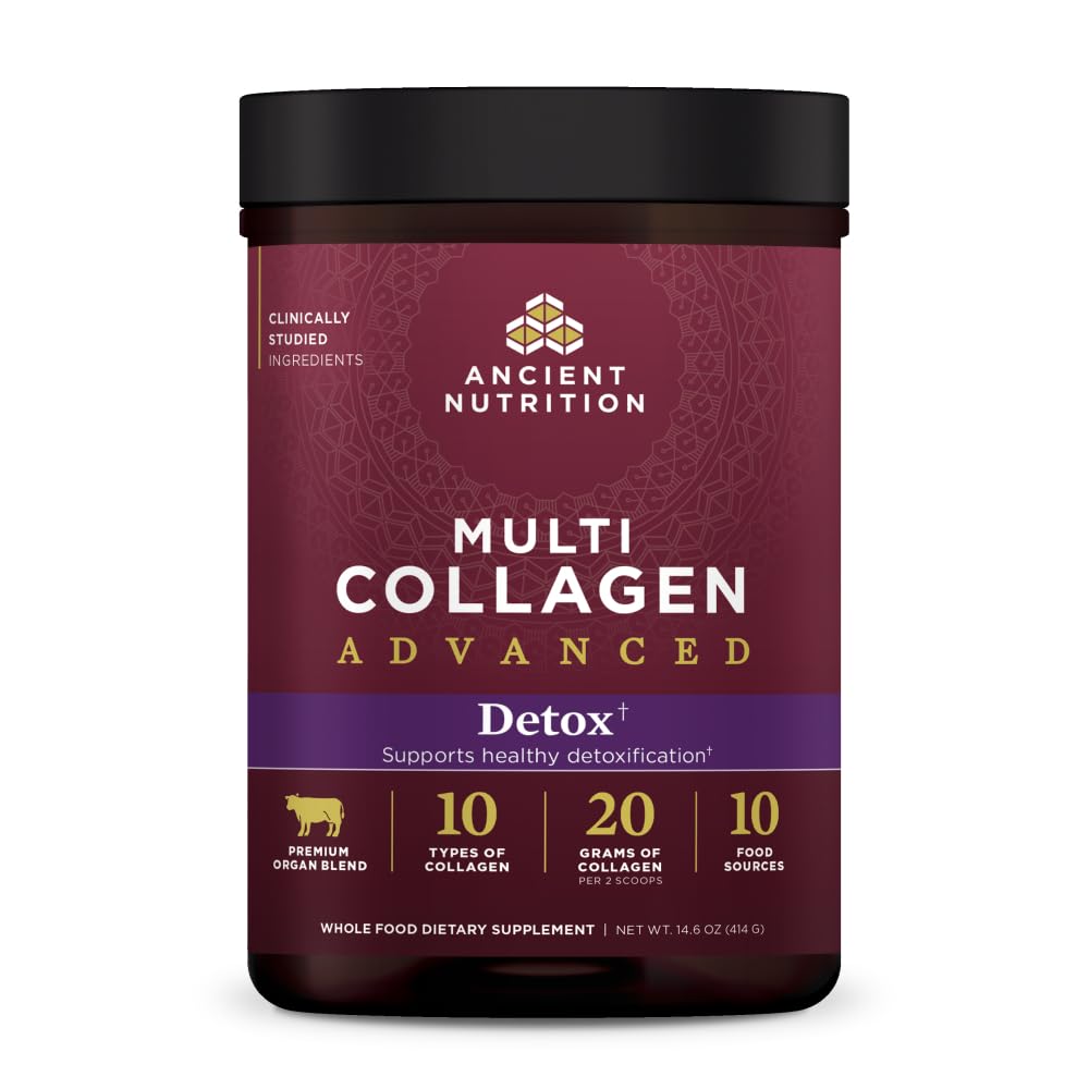 Eski Beslenme Gelişmiş Çok Kolajn Protein Toz Temiz ve Detox, Unflavored, 36 Hizmet