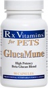 Rx Vitaminleri GlucaMune - Dog & Cat Immune Support Supplement with Beta Glucan - Kapalı Kediler için Günlük Vitaminler - Feline & Canine Yara Bakımı, Gut Health - 90ct