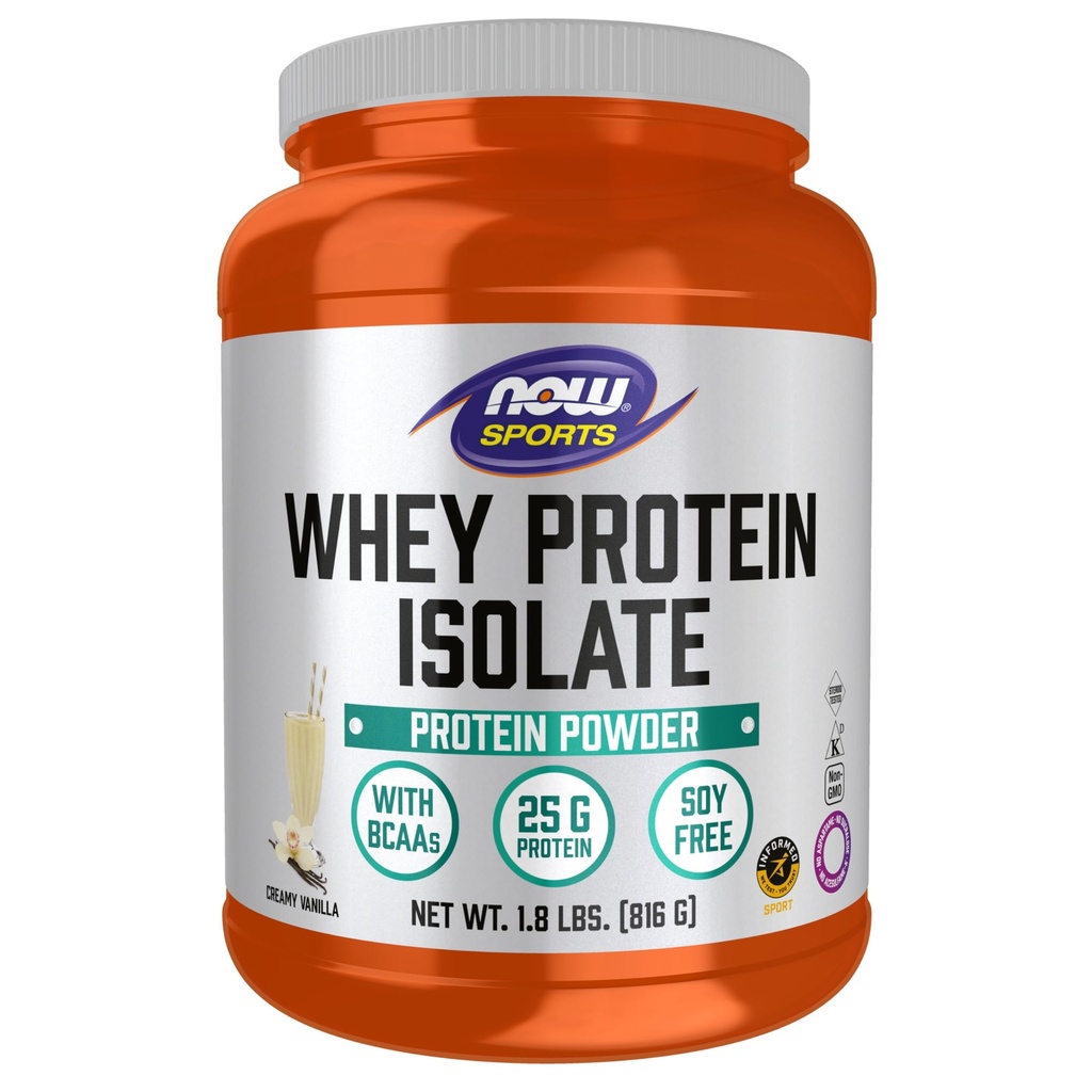 Şimdi Gıdalar Spor Beslenme, Whey Protein Isolate, 25 G ile BCAAs, Creamy Vanilla Toz, 1.8-Pound
