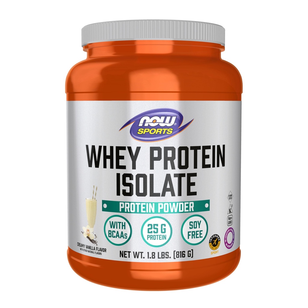 Şimdi Gıdalar Spor Beslenme, Whey Protein Isolate, 25 G ile BCAAs, Creamy Vanilla Toz, 1.8-Pound