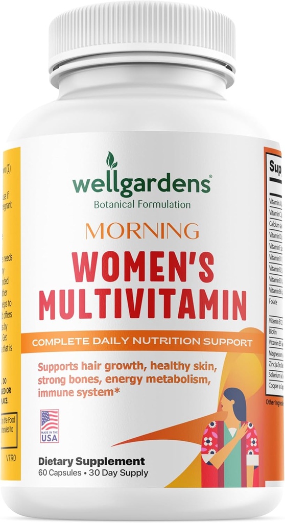 100% Pure Womens Multivitamin for Hair Growth + Complete Vitamins for Women – Βιοτίνη, Ψευδάργυρος, Αντιοξειδωτικά – Υποστηρίζει το δέρμα, την ενέργεια, την ανοσοποιητική υγεία – Κατασκευάζεται στις ΗΠΑ – 60 κάψουλες