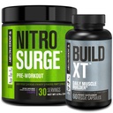 Jacked Factory Nitrosurge Pre-Workout in Grape & Build XT Muscle Building Sche for Men & Women