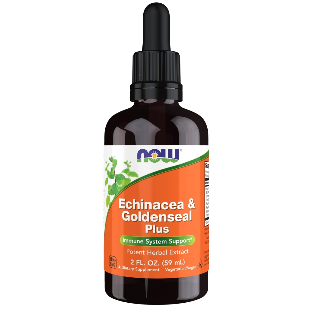 Şimdi Gıdalar Tamamlar, Echinacea & Goldenseal Plus Dropper, Immune System Support*, 2Ounce