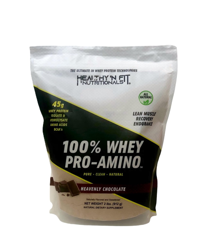 Sağlıklı ‘N Fit 100% WHEY PRO-AMINO v2.0-Chocolate (2lb): Amerika'nın #1 Brand in Supplements, Technology and Sapphire'den 100% Whey protein PLUS..