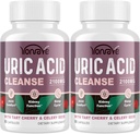 Καθαρισμός ουρικού οξέος & Detox με ταρτάρ Cherry, Celery Seed Uric Acid Supplement – Uric Acid Levels, Joint, Kidney and Sleep – 90 Veggie Caps(2 Bottle)