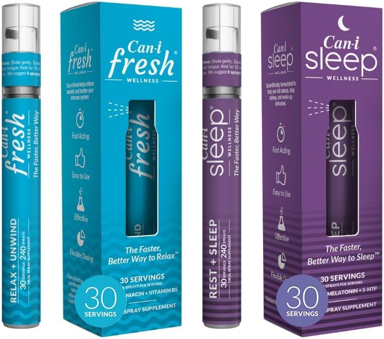 Can-I Wellness Natural Sleep Aid and Calming Vitamin Mix - Vegan Supplement with Melatonin, GABA, 5-HTP & L-Theanine - Sağlıklı Stres Yönetimi ve Mood Destek için Hızlı Teklif