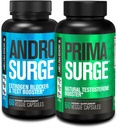 Jacked Factory testosteron ATM for Men | Estrogen Blocker with Tongkat Ali - Androsurge Anti-Estrogen + Primasurge Natural Test ATM - Kas Büyümesi için, Vitality, Energy, 30 Day Supply