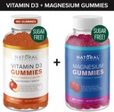 Şeker Ücretsiz Vitamin D3 K2 Gummies (180 Gummies) ve Sugar Free Ekstra Güçlü Magnezyum Gummies (60 Gummies), D3 Gummies 5000 IU+K2 MK7 80 mcg, Magnezyum Citrate Gummies 500 mg, Magnezyum Citrate Gummies 500 mg