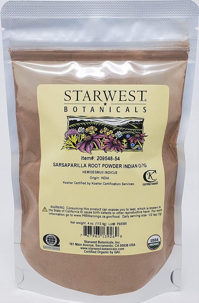SARSAPARILLA ROOT PWD ΟΡΓ 4 ΟΖ