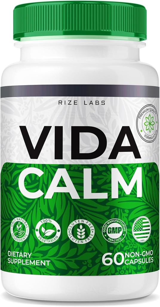 Laboratuarları - Vida Calm Advanced Formula Capsules, Stres, Calming, Relaxation, Supplement (60 Capsules) için maksimum Güç sağlar.