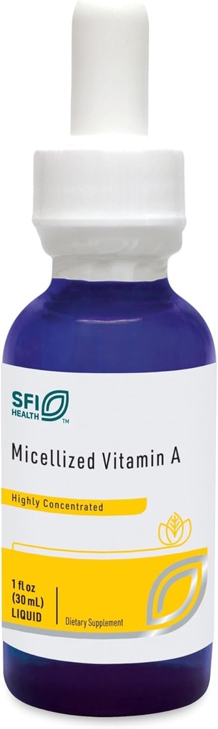 SFI Health Micellized Vitamin A Drops - Liquid Vitamin A συμπλήρωμα με Beta Carotene & VIT A Palmitate - Υποστήριξη Όραμα, ανοσοποιητικό, οστό & Cartilage Υγεία (1 Fl Oz, 600 εξυπηρετούν)