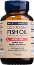 Wiley's Finest Wild Alaskan Fish Oil Peak DHA - 900 mg EPA ve DHA Omega-3s - 60 Softgels (30 hizmet)