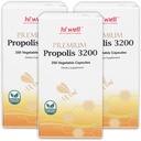 (Pack of 3) Hi Well Premium Propolis 3200 Flavonoid 96 mg 250VegeCapsules
