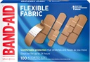Yara Bakımı ve İlk Yardım için Band-Aid Marka Esnek Kumaşı, Assorted Boyutlar, 100 ctt