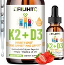 D3 B2 Çocuklar için Merdivenler - Omega 3, Vitamin E, Kalsiyum, Magnezyum & Çinko Daha İyi Absorpsiyon için - Sıvı MK7 1000 I D3 Sağlıklı Bones, Diş ve Kalp Desteği - GMO, 2 Fl Oz Oz