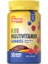 Sundance Kids Multivitamin Gummies | Vitamins D3, C, B12, ve çinko | 50 Kont | Karma Berry Flavor | Vegetarian, Non-GMO & Gluten Free Supplement