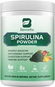 Spirulina Σκόνη, Super Greens Σκόνη Smoothies & Juices Ανακατέψτε με Spirulina, Probiotics Digestive Enzymes, Chlorella, Veggies Φρούτα, Σιτάρι Grass για Ανοσία, Digestion Supports - Vegan