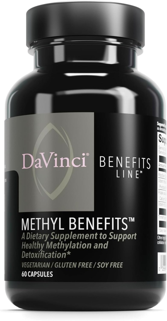DAVINCI Laboratuvarları Metil Faydaları - Sağlıklı Medeniyet, Detoxification ve Enerji Üretimi * - B6, B12, Folate ve Daha Fazla - Gluten-Free - 60 Vegetarian Capsules