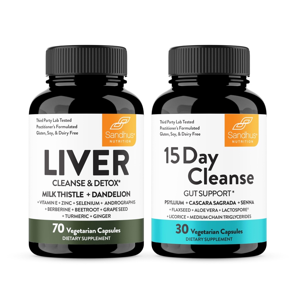 Το συκώτι του Sandhu Renew Cleanse Detox Υποστήριξη & 15 ημέρα Καθαρίστε το έντερο Συμπλήρωμα διατροφής υποστήριξης για γυναίκες και άνδρες